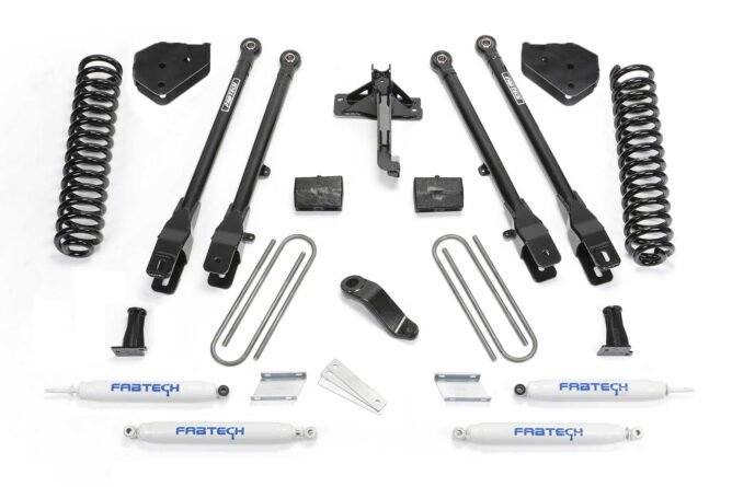 Fabtech 4" 4LINK SYS W/COILS & PERF SHKS 17-21 FORD F250/F350 4WD DIESEL
