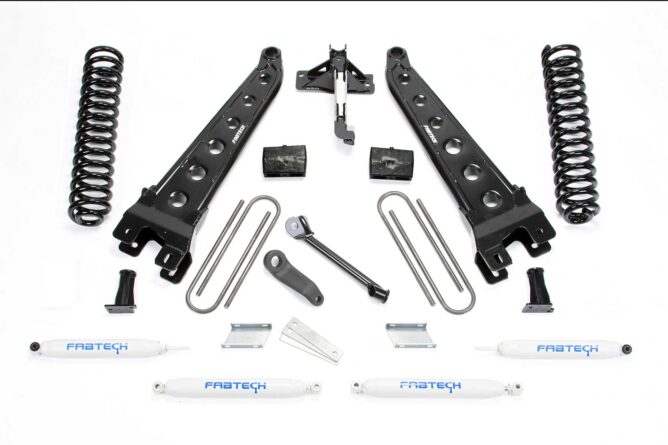Fabtech 4" RAD ARM SYS W/COILS & PERF SHKS 17-21 FORD F250/F350 4WD GAS