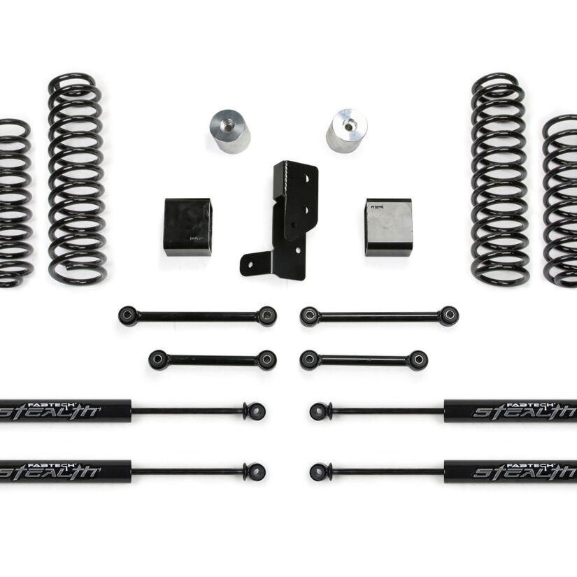 Sport Lift System w/Shock; 3 in. Lift; w/Spacers; Front And Rear Stealth Monotube Shocks;