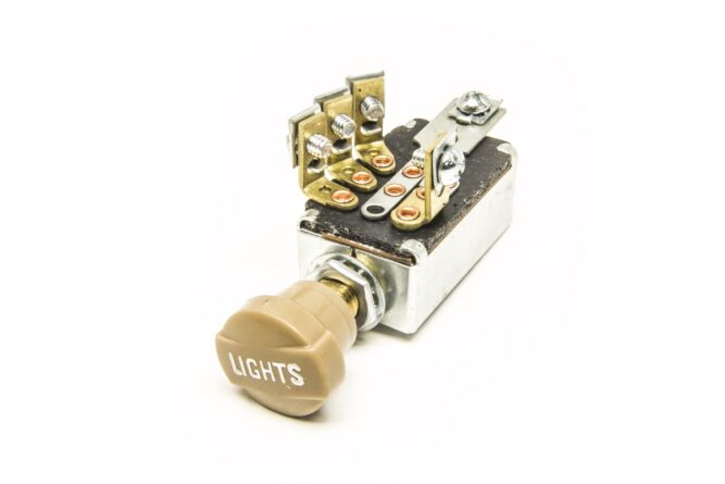 Headlight Switch w/Plastic Knob; 4 Position; Off/Park/Low Beam/High Beam;