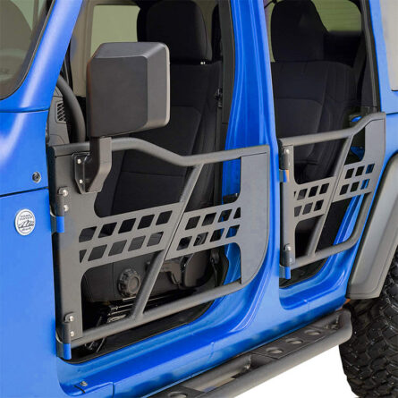 Jeep Pipe Half Tube Doors with Side View Mirror for 2018-2024 Wrangler JL Gladiator JT
