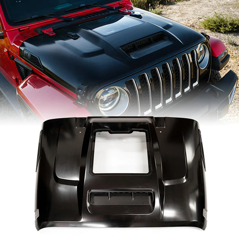 USA ONLY Hood with Functional Heat Extractor for 2018-Later Jeep Wrangler JL and Gladiator JT