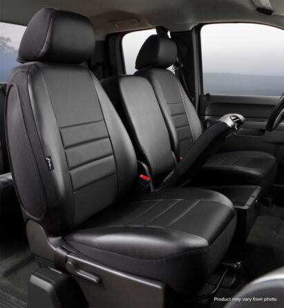 LeatherLite™ Custom Seat Cover; Leatherette; Solid Black; Split Seat 40/20/40; Adj. Headrest; Armrest/Storage w/Cup Holder; Center Seat Belt; Side AirBags; Center Cushion Comp;