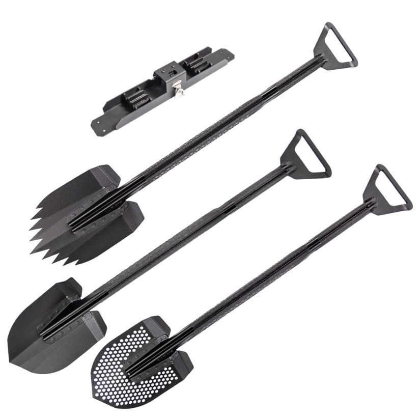 Go Rhino - XG-RS50100T - Xventure Gear - Three-Shovel System with 4-Core Mount - Textured Black