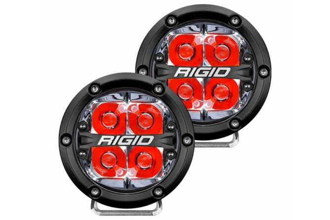 Rigid Industries 360 Series 4in LED Off-Road Lights - Spot w/Red Backlight