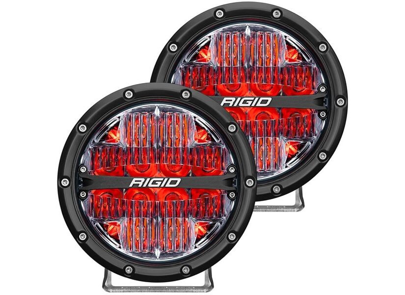 Rigid Industries 360-Series 6in LED Off-Road Drive Fog Lights, Red - Pair