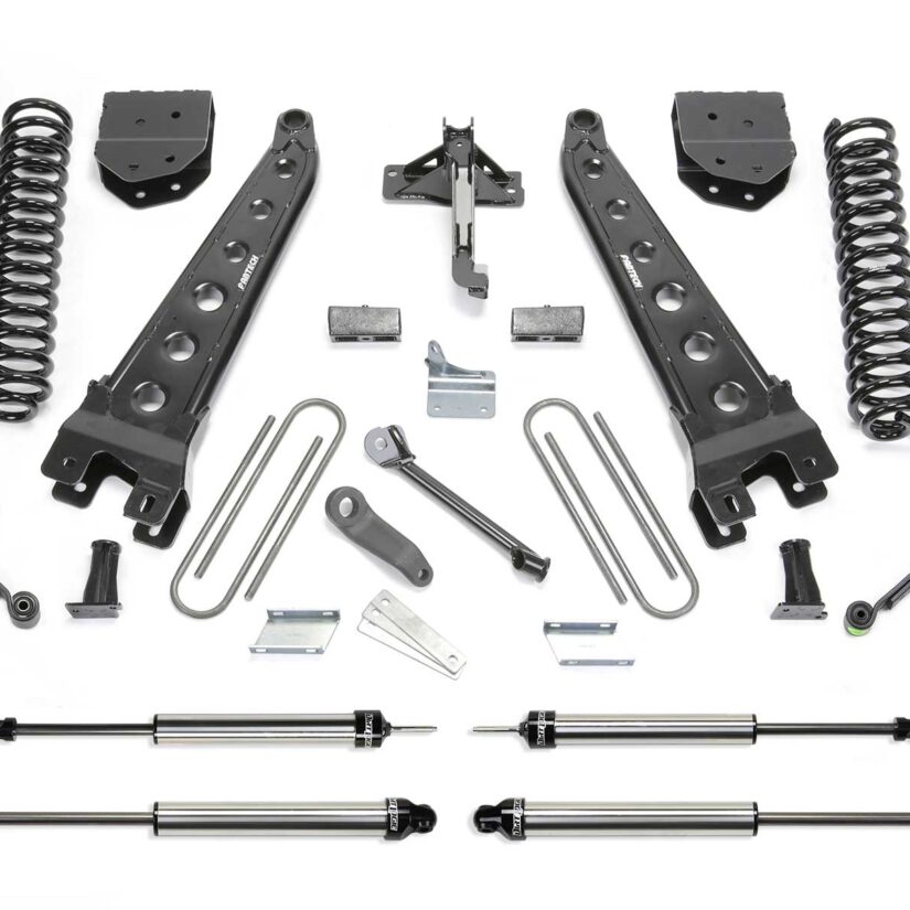 Fabtech 10" RAD ARM SYS W/COILS & DLSS SHKS 2011-16 FORD F350 4WD