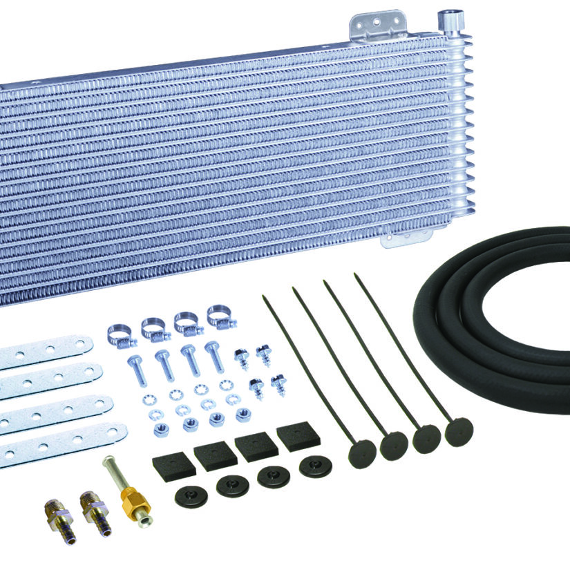 Derale 13633 13 Row Series 9500 Plate & Fin Transmission Cooler Kit, 5/8" Inverted flare