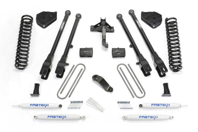 Fabtech 6" 4LINK SYS W/COILS & PERF SHKS 2017 FORD F450/F550 4WD DIESEL